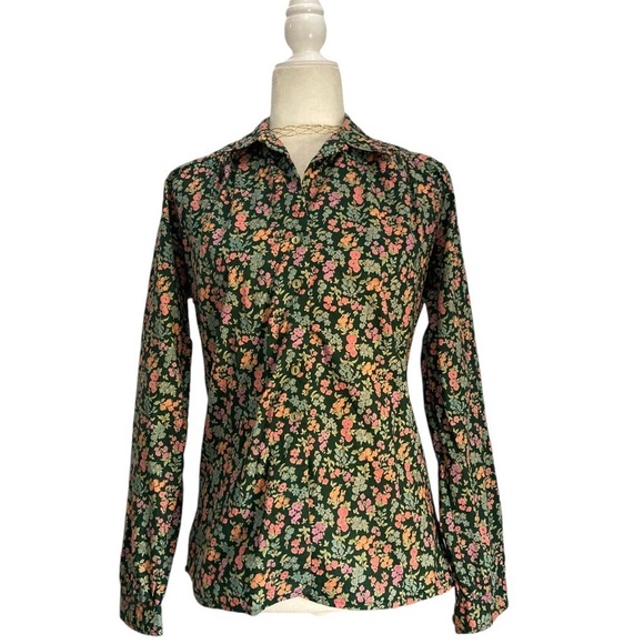 Matisse of Bond Street Liberty of London Fabric Floral Blouse Long Sleeve Vtg 70 - Picture 1 of 7